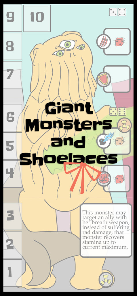 GIANT MONSTERS AND SHOELACES (by Amabel Holland)