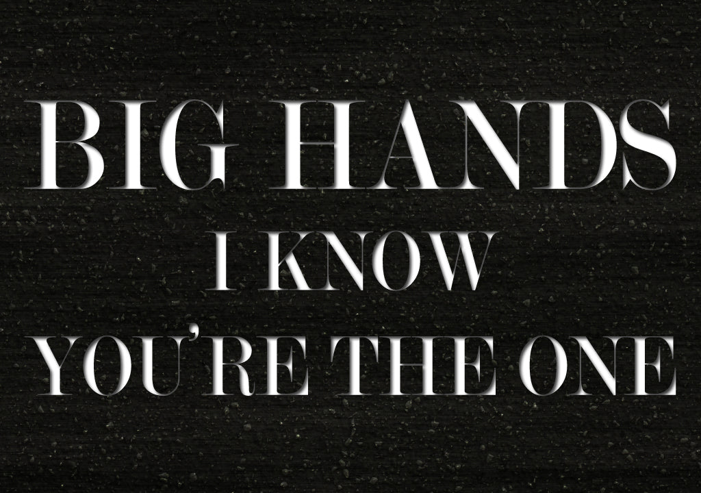 FROM THE ARCHIVES: BIG HANDS, I KNOW YOU'RE THE ONE (by Tom Russell)