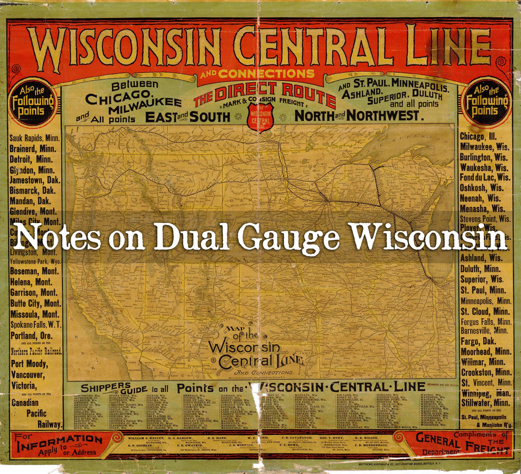 NOTES ON DUAL GAUGE WISCONSIN (by Tom Russell)